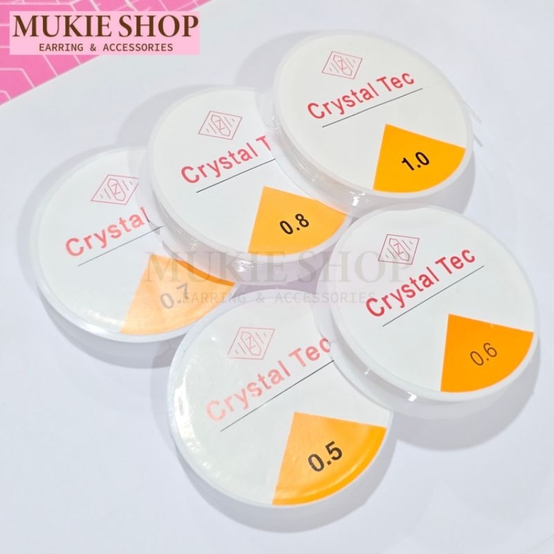 Mukie Shop เอ็นยืด ยี่ห้อ Crystal Tec แบบใส สำหรับ ร้อยลูกปัด เอ็นยืดใส มุกี้ ช้อป