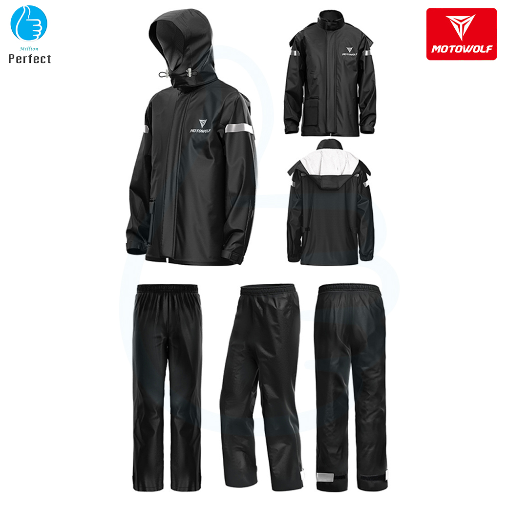 เสื้อและกางเกงกันฝนสำหรับขี่มอเตอร์ไซค์ MOTOWOLF รุ่น MDL0401 (สอบถามสต็อกก่อนสั่งซื้อ)