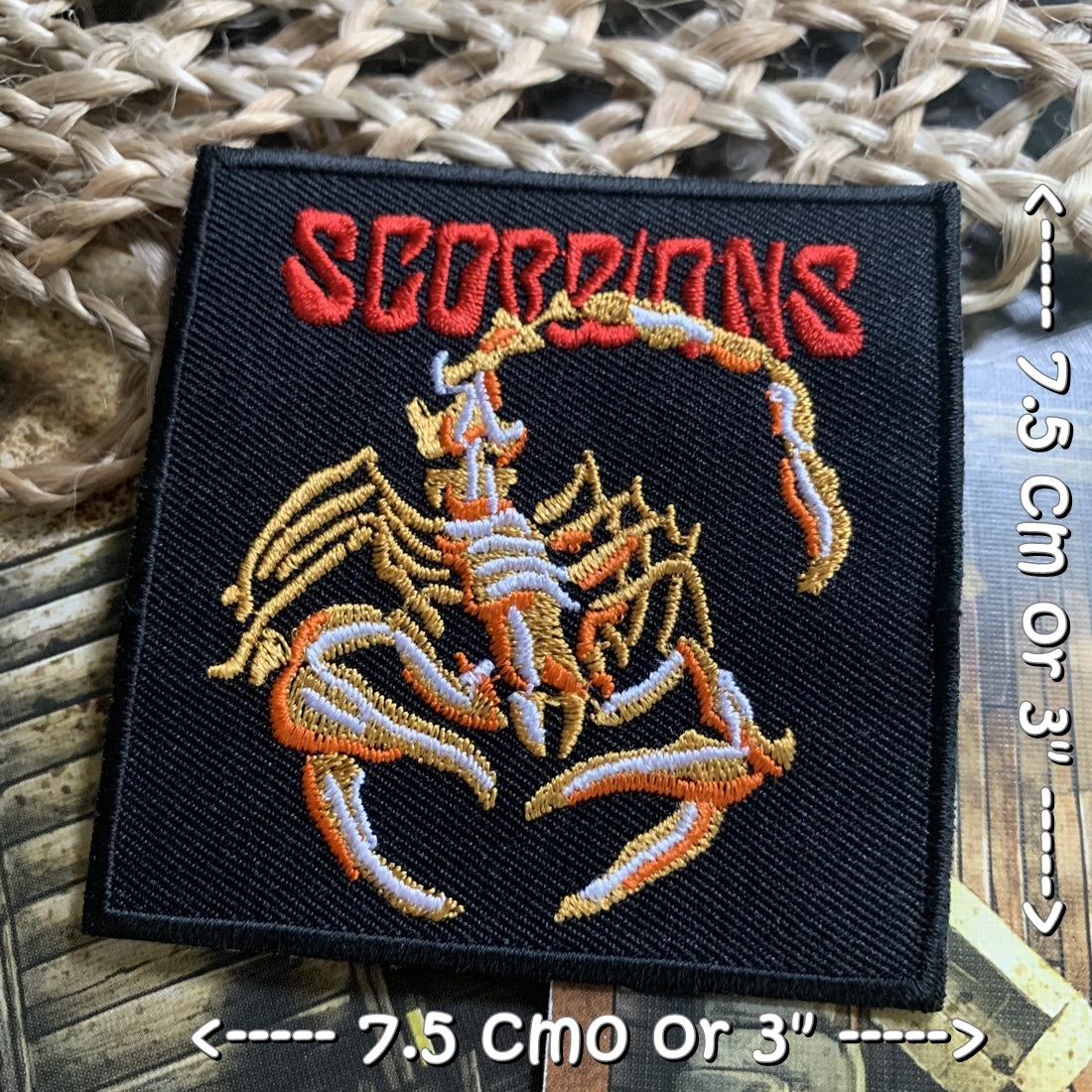 Scorpions วงดนตรี ร็อค เฮฟวี่เมทัล พังค์ ตัวรีดแบบปัก อาร์มปัก ตัวรีดติดเสื้อ ตัวรีด ติดกระเป๋า ติดหมวก ติดแจ๊คเก็ต Rock Iron on Embroidered Patch