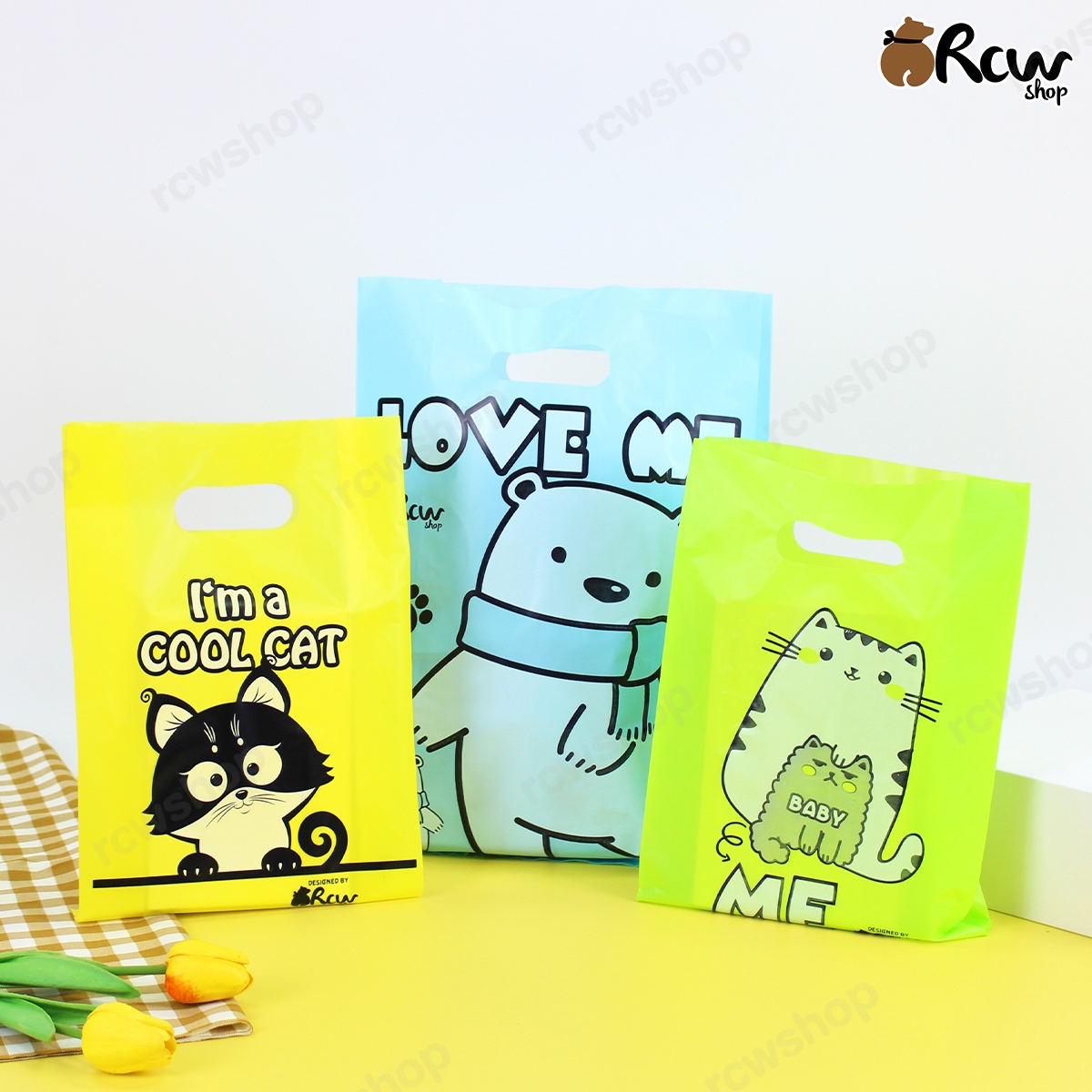 ถุงหื้วบูติก แบบเจาะ (แบบสุ่มลาย 6 สี)