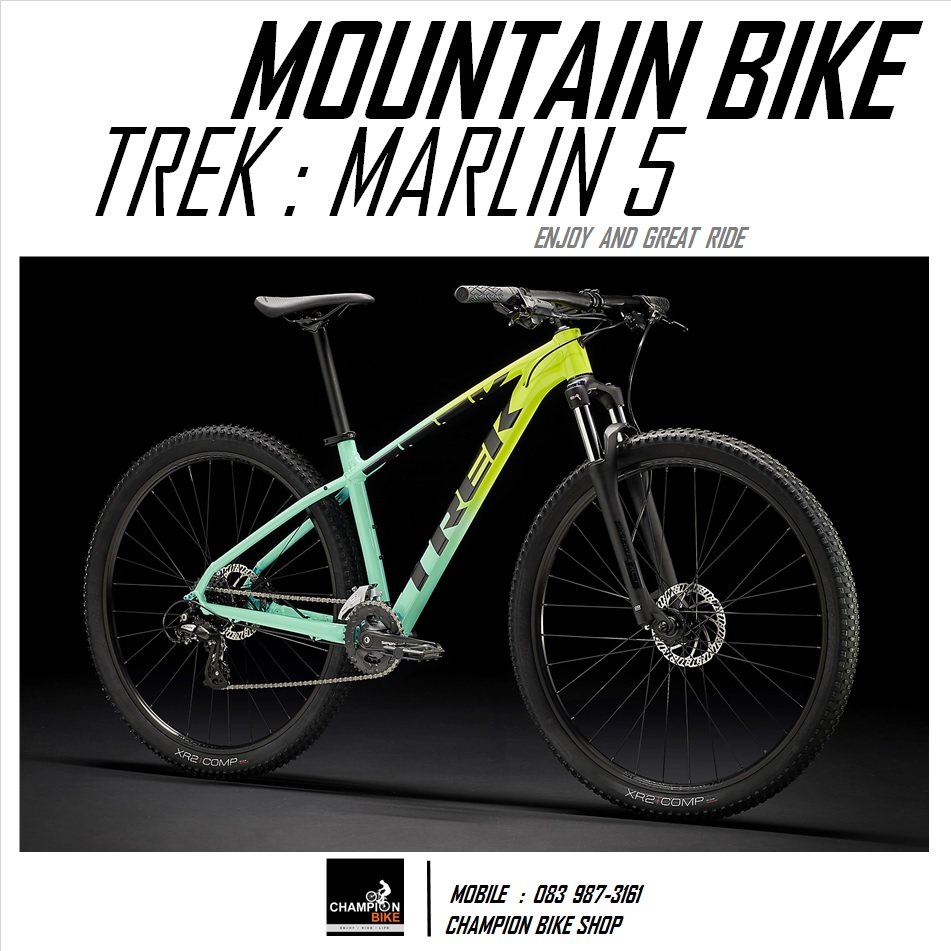 จักรยานเสือภูเขา TREK MARLIN 5 DISC MOUNTAIN BIKE - 2022 สีเขียวนีออน-เขียวมินต์