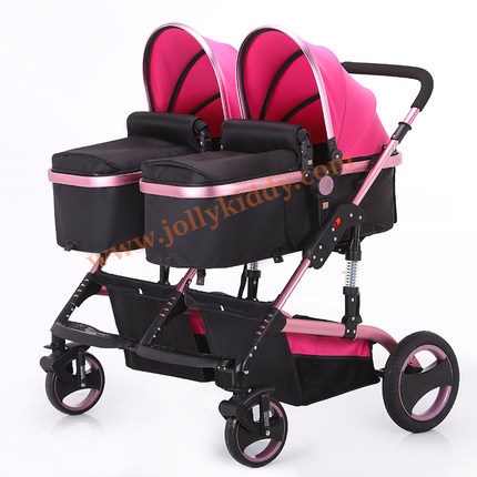 รถเข็นเด็กแฝด ที่นั่งคู่ Premium Red Wine สีแดง CS10170