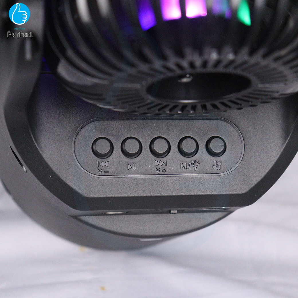 ลำโพงบลูทูธมาพร้อมพัดลมและไฟ LED Mini Speaker By Millionperfect รุ่น ZQS1440