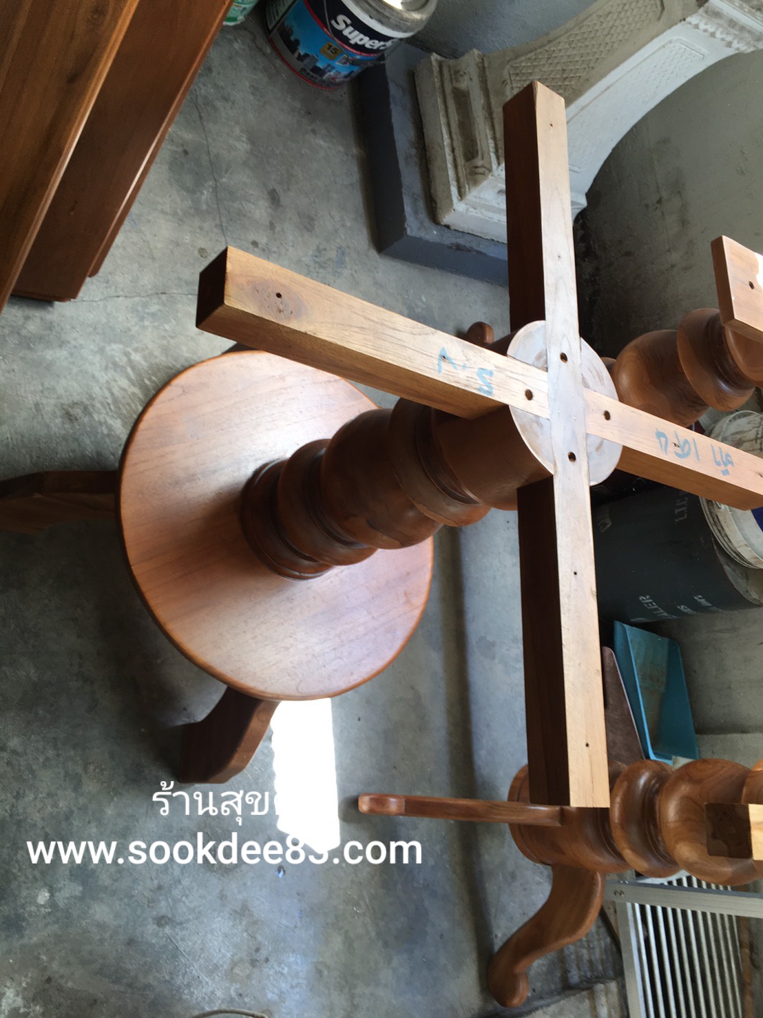 โต๊ะกินข้าวขาจีน 1 ม.