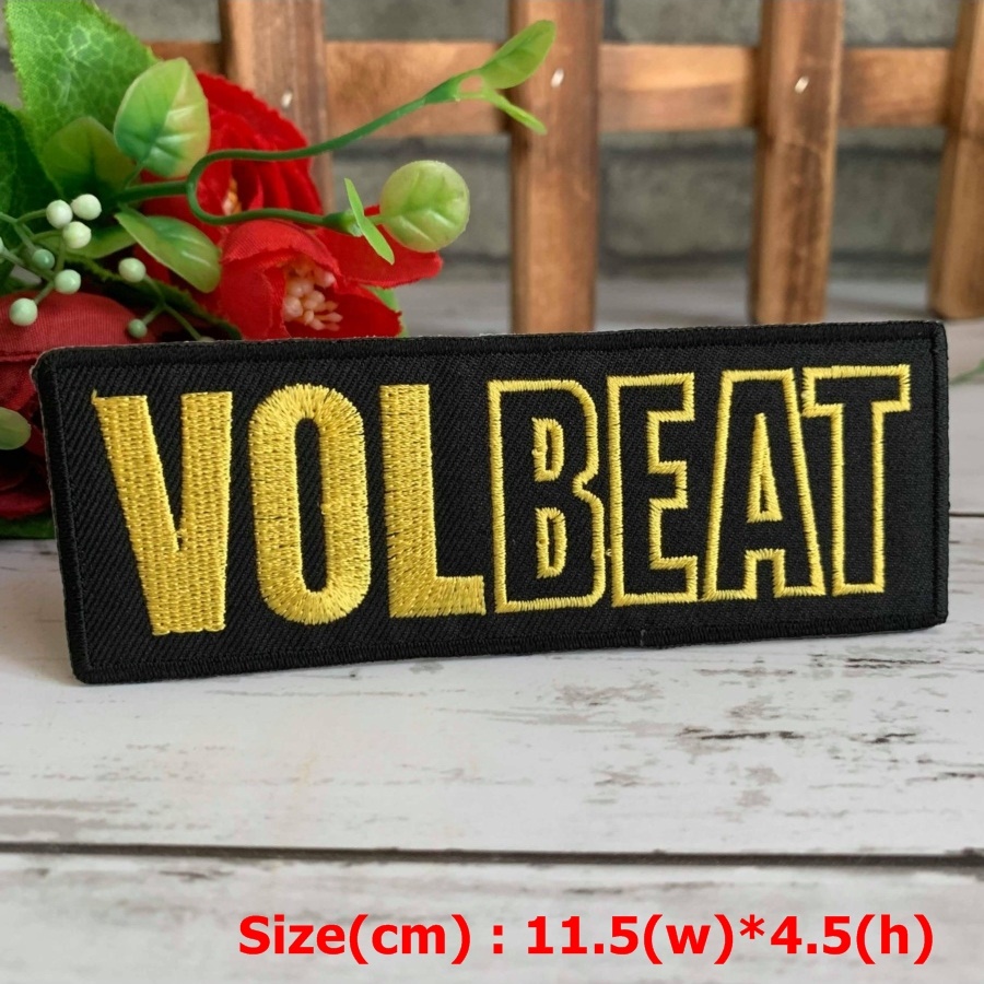 VolBeat ตัวรีดติดเสื้อ อาร์มรีด อาร์มปัก ตกแต่งเสื้อผ้า หมวก กระเป๋า แจ๊คเก็ตยีนส์ Rock Embroidered Iron on Patch