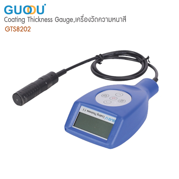 เครื่องวัดความหนาสี,วัดความหนาผิวเคลือบ รถยนต์วัดความหนามากถึง 1500um,GTS8202 bi-function split-type coating thickness gauge.