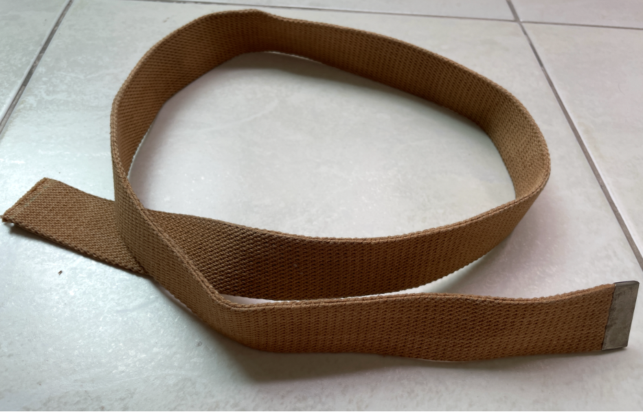 สายเข็มขัดผ้า สีน้ำตาล