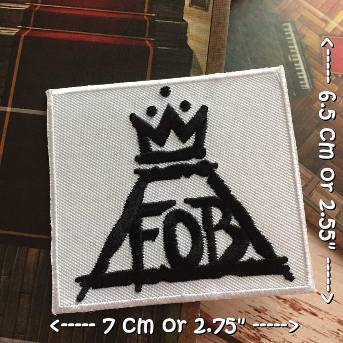 Fall Out Boy วงดนตรี ร็อค เฮฟวี่เมทัล พังค์ ตัวรีดแบบปัก อาร์มปัก ตัวรีดติดเสื้อ ตัวรีด ติดกระเป๋า ติดหมวก ติดแจ๊คเก็ต Rock Iron on Embroidered Patch