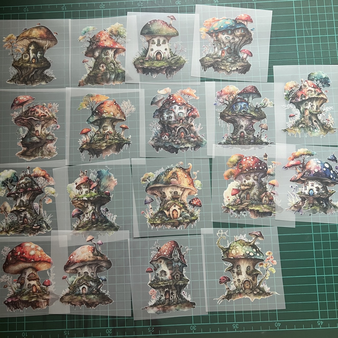 ตัวรีดติดเสื้อ บ้านเห็ด เทพนิยาย ฟิลม์รีดร้อน สติกเกอร์รีดติดเสื้อ สกรีนลาย ฟิลม์ DFT DTF