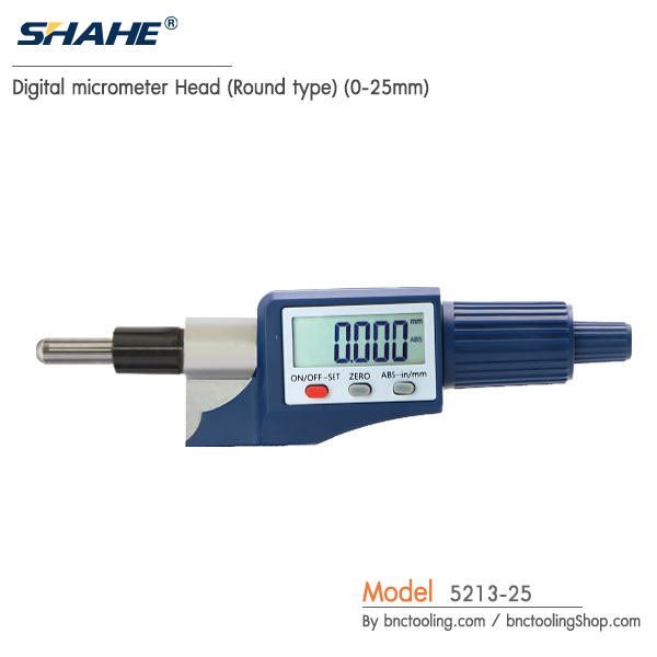 SHAHE,Digital micrometer Head (Round type) (0-25mm),5213-25