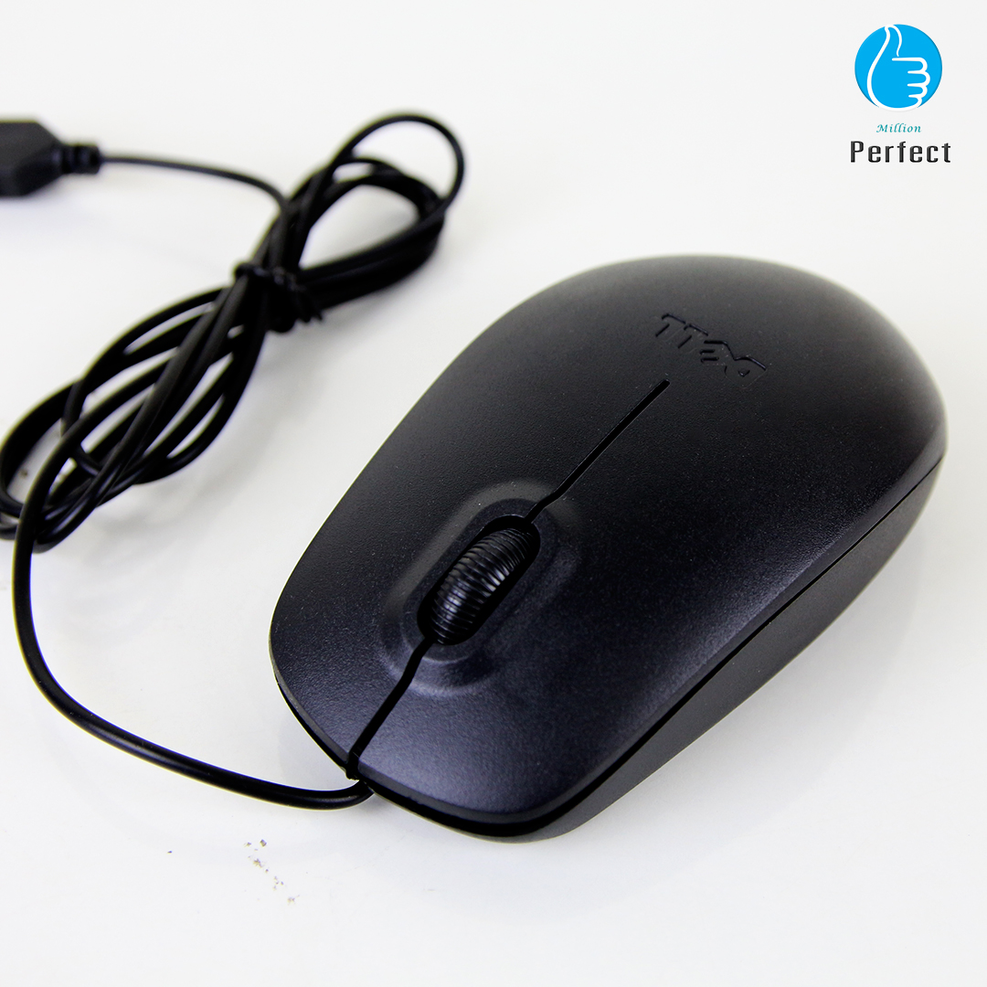 เมาส์สาย USB สบายมือ ขนาดกระชับ ทนทาน DELL รุ่น MS11 (Black)