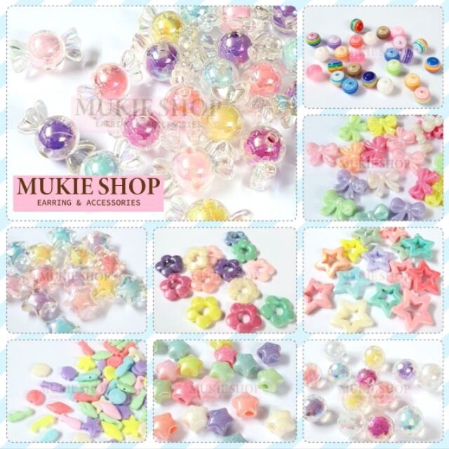 DIY ลูกปัดคละสี V.3 หลายแบบหลายขนาด แพ็ค