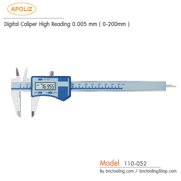 APOLIZ,Digital Caliper High Reading 0.005 mm ( 0-200mm ),110-052
