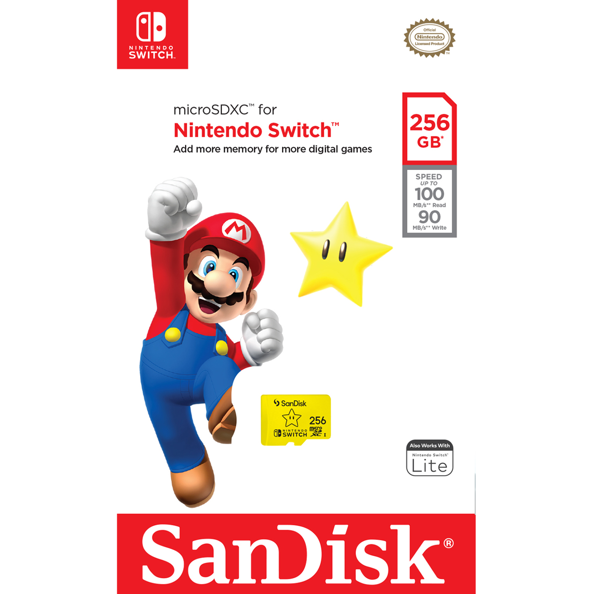 SanDisk microSDXC for the Nintendo Switch 256GB (SDSQXAO-256G-GN3ZN) Memory เมมโมรี่ Game นินเทนโด สวิทซ์ Lifetime Warranty
