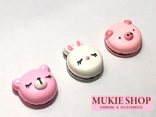 DIY มาการูนการ์ตูนสัตว์น่ารัก (ตามรูป/เพิ่มสกูรห้อย) แพ็ค 5 ชิ้น