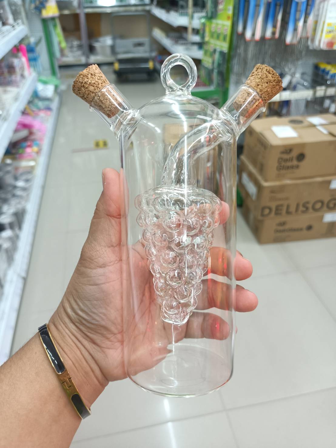 ขวดน้ำมันมะกอก ขวดแก้วทรงตรงสำหรับใส่น้ำมันมะกอกและซอสเปรี้ยว