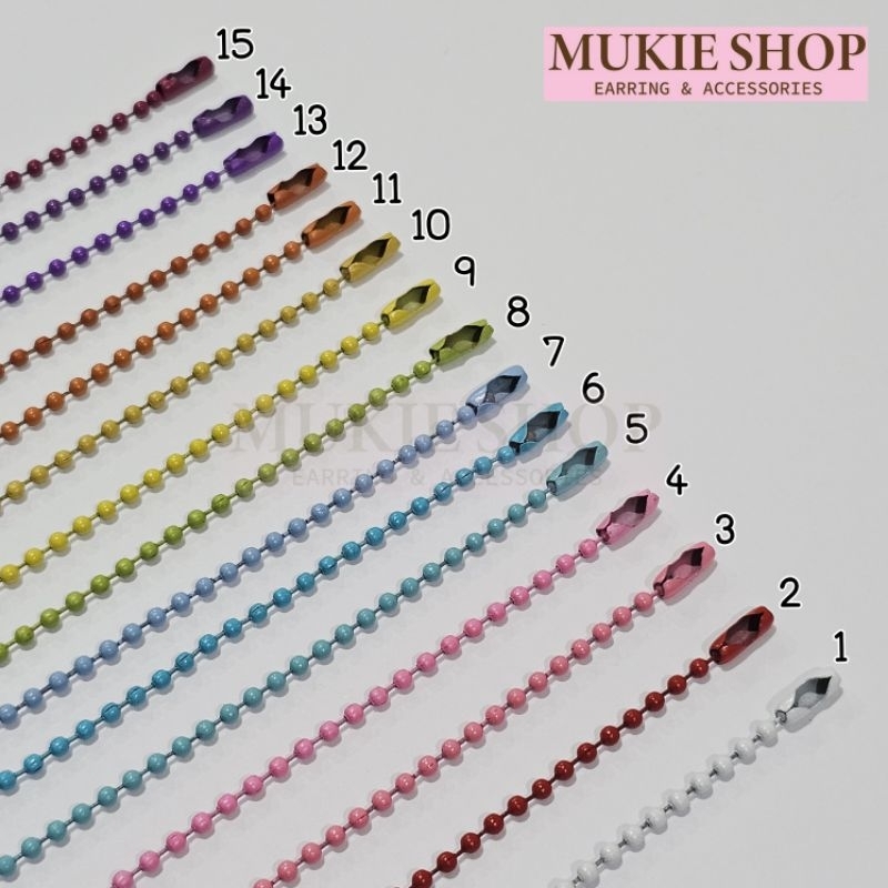 Mukie shop DIY โซ่ โซ่ไข่ปลา ยาว 10cm สำหรับทำ พวงกุญแจ โซ่พวงกุญแจ มุกี้ ช้อป