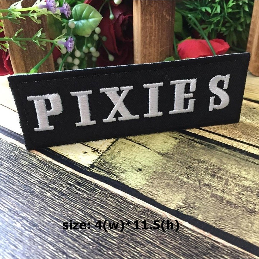 Pixies ตัวรีดติดเสื้อ อาร์มรีด อาร์มปัก ตกแต่งเสื้อผ้า หมวก กระเป๋า แจ๊คเก็ตยีนส์ rock Embroidered Iron on Patch