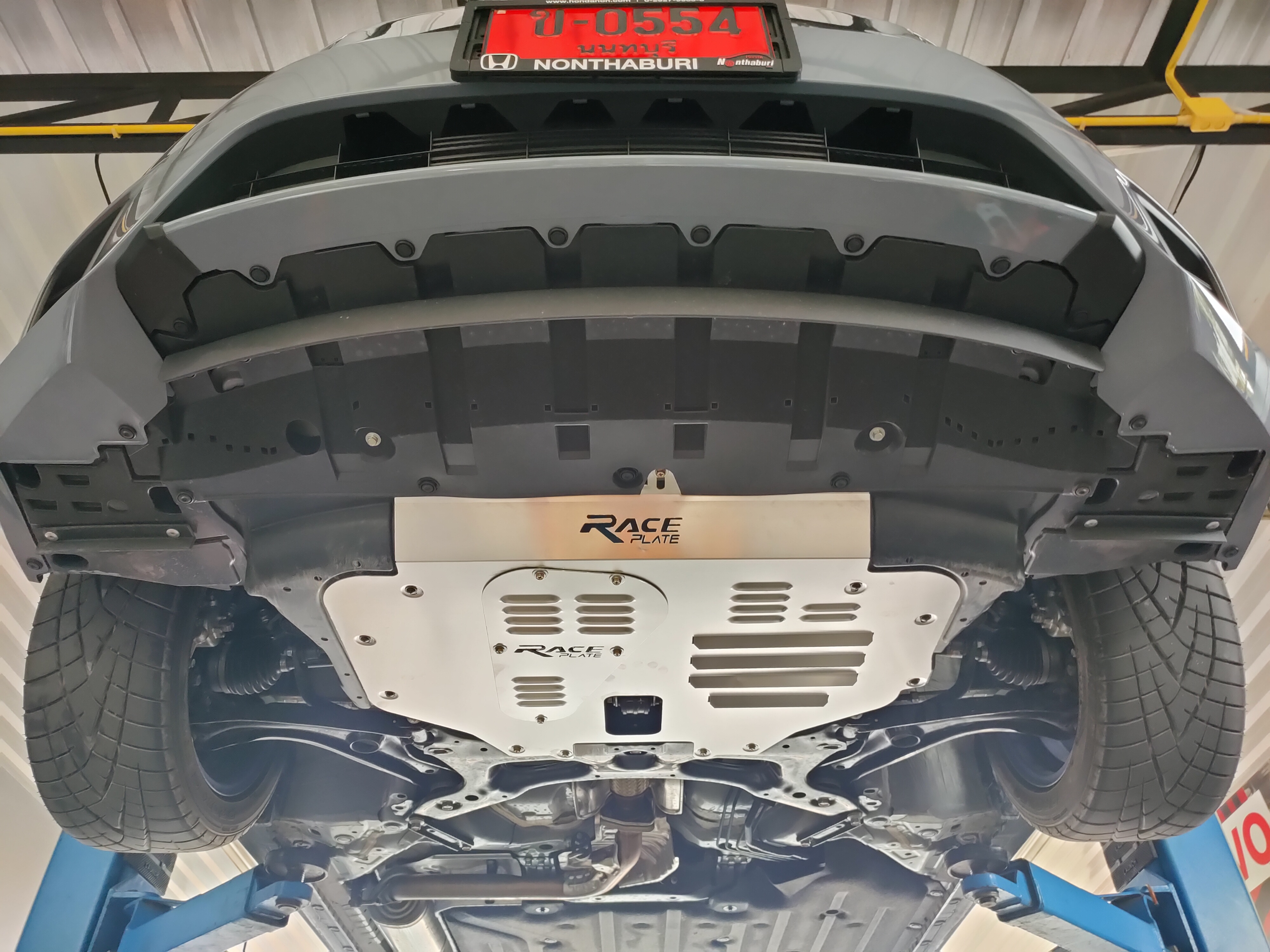 แผ่นปิดใต้ห้องเครื่องอลูมิเนียม Honda City 2014, Turbo, Hatchback 2014-2021 Raceplate_Undertray