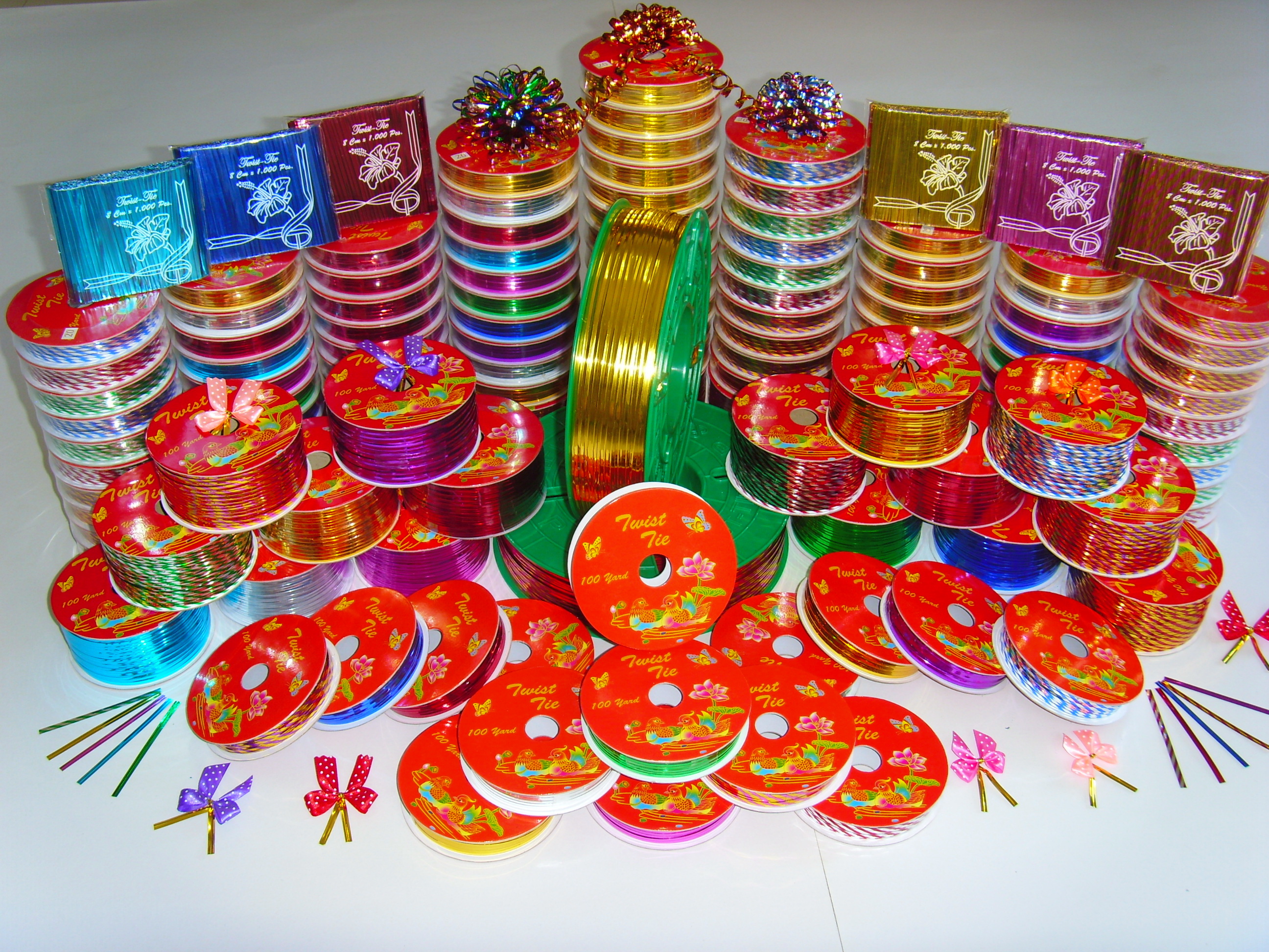ลวดสี ริบบิ้นลวด ลวดมัดปากถุง ลวดมัดปากถุงเบเกอรี่ ลวดมัดปากถุงขนม ลวดเบเกอรี่ ลวดมัดสินค้า ไซต์พิเศษ P&W,P&W TWIST-TIES P&W-P001