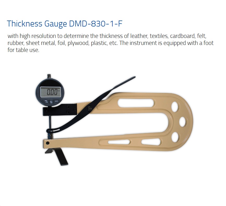 Schmidt,Thickness Gauge,Digital Thickness Gauge,DMD Series,Thickness Gauge DMD-830-1-F,เกจวัดความหนาดิจิตอล,Digital Thickness Gauge Rang 0-25 mm (0.01mm) Depth 300 mm ,Measuring by spring force approx. 2 N,