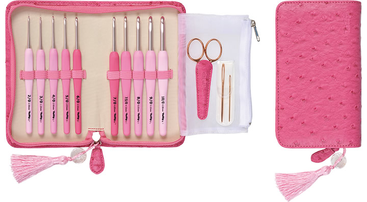 เข็มโครเชต์ Etimo Rose ชุดเซ็ทด้ามสีชมพู 14ชิ้น