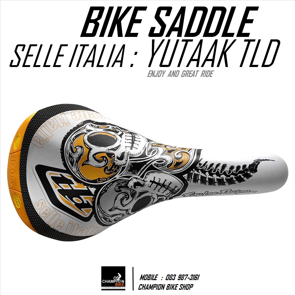 เบาะจักรยาน อานจักรยาน SELLE ITALIA : YUTAAK TLD SKULLS BIKE SADDLE