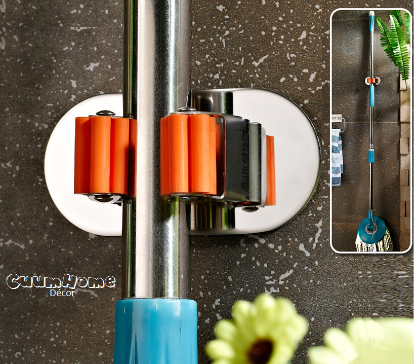 DH-14 ที่แขวนไม้ม๊อบ ติดผนัง ไม่ต้องเจาะผนัง