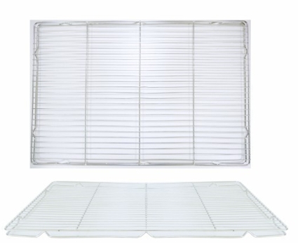 ตะแกรงพัก 1 ชั้น สแตนเลส มีขาตั้ง 4 มุม