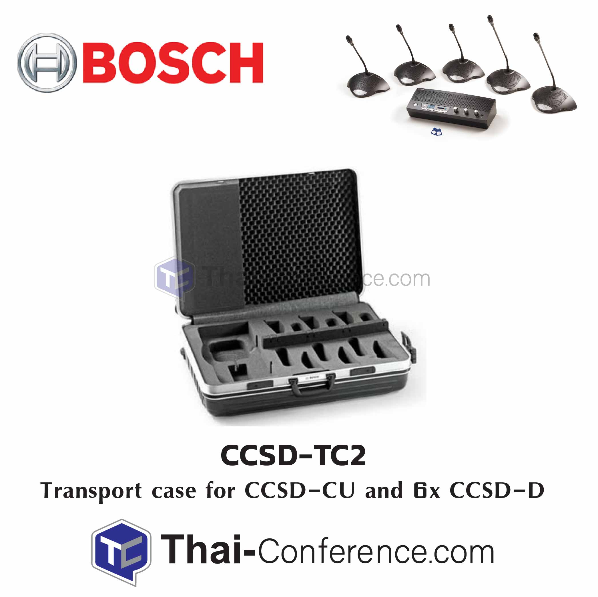 BOSCH CCSD-TC2 Transport case for CCSD-CU and 6x CCSD-D ไมค์ประชุม ชุดประชุม ไมค์ห้องประชุม ไมค์ conference