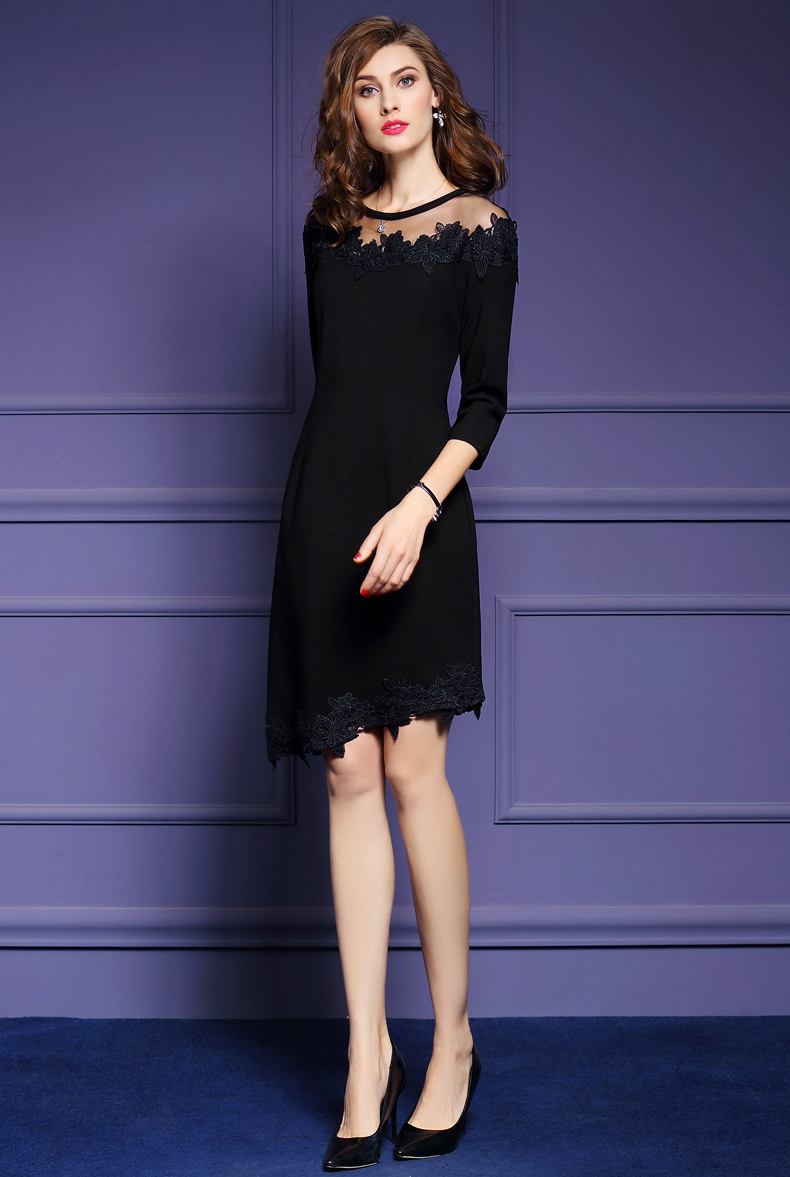 ชุดเดรสสีดำ ส่งฟรี ems