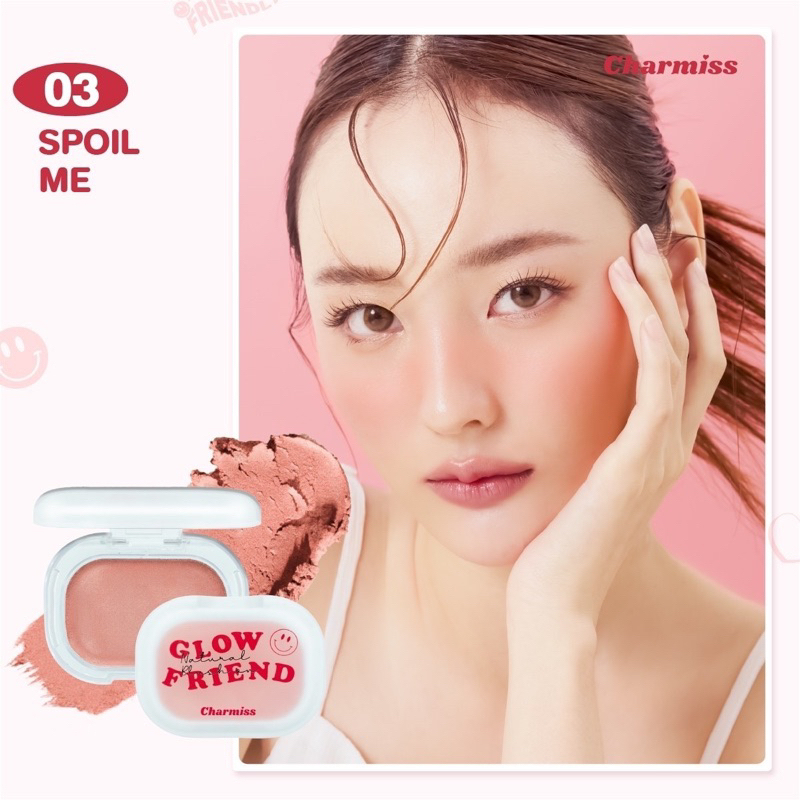 Charmiss Glowfriend Natural Blush On 4g #11 Y2K IS NOW ชาร์มิส โกลว์เฟรนด์ เนอเชอรัล บลัช ออน 4g บลัชออนเนื้อโมจิชาร์มิส นุ่ม แต่ไม่เหนียวเหนอะหนะ สี 11 Y2K IS NOW : ชมพูช้อกกิ้งพิ้ง