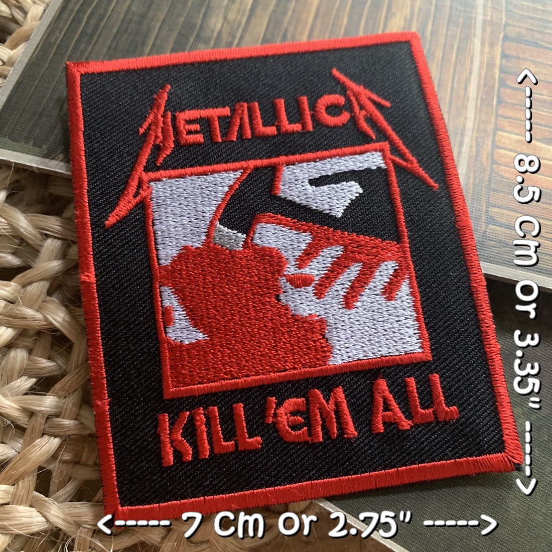 Metallica วงดนตรี ร็อค เฮฟวี่เมทัล พังค์ ตัวรีดแบบปัก อาร์มปัก ตัวรีดติดเสื้อ ตัวรีด ติดกระเป๋า ติดหมวก ติดแจ๊คเก็ต Rock Iron on Embroidered Patch