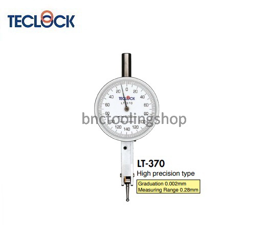 ไดอัลเทสขนาด 0.28มิล ความละเอียด 0.002มิล,Test Indicators Range 0.28mm Graduation 0.002mm,TECLOCK,LT-370