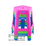 เก้าอี้พลาสติกเกรด A ไม่มีหลังพิง 5 ขา รุ่น ไฟว์สตาร์