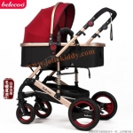รถเข็นเด็ก Belecoo High Stand Luxury Premium Red wine CS10132