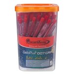 ปากกาลูกลื่น 0.7 มม. หมึกสีแดง. ด้ามสีแดง. 50 ด้าม แพ็ค ควอนตั้ม GeloPlus