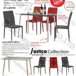 ชุดโต๊ะอาหาร กระจกเหลี่ยม 4 ที่นั่ง รุ่น จัสโก้ (JUSTCO)