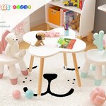 โต๊ะเขียนหนังสือเด็ก โต๊ะทรงก้อนเมฆ พร้อมเก้าอี้คู่ E10912