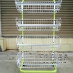 ชั้นเหล็กอเนกประสงค์ 4 ชั้น รุ่นตะกร้า