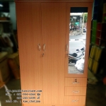 ตู้เสื้อผ้า 3 บาน ขนาด 120 ซม. รุ่น WR1202M