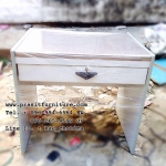 โต๊ะทำงาน ขอบยาง ขนาด 80 ซม. หน้าโต๊ะเคลือบ PVC