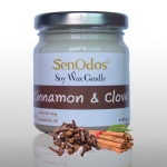 SenOdos เทียนหอม อโรม่า เทียนหอมสปา Cinnamon + Clove Scented Soy Candle Aroma 190 g - กลิ่นชินนามอน + โคลวฟ