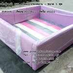 คอกกั้นเด็กหุ้มหนัง PVC พร้อมเบาะรองคลาน, คอกกันกระแทก, เบาะรองคลาน ขนาด 5 ฟุต (มีประตูเปิด-ปิด)