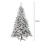 [13.5 ฟุต / 4 ม.] ต้นคริสมาสต์สีเขียว เกล็ดหิมะ ต้นคริสมาสปลอมชนิดพุ่มเตี้ย/หนาพิเศษ ต้นคริสต์มาสขนาดเล็ก 13.5' / 4M Christmas Tree