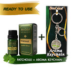 SenOdos น้ำมันหอมระเหยแท้ กลิ่นแพทชูลี่ (10 ml) Patchouli Pure Essential Oils + น้ำหอมพกพา น้ำหอมในรถ พวงกุญแจน้ำหอม (Aroma Keychain / Car Perfume Keyring) ที่ห้อยกระเป๋า ที่ห้อยพวงกุญแจ