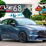 ชุดแต่ง Mazda 2 4 ประตู 2023 แบบ Drive68 ชุด 4 ชิ้น