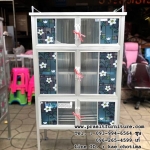 ตู้กับข้าวอลูมิเนียมโครงเหล็ก ขนาด 3 ฟุต 6 ประตู