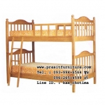 เตียงไม้ 2 ชั้น ไม้จริง ไม้ยางพารา สามารถถอดแยกเป็น 2 ตัวได้