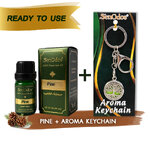 SenOdos น้ำมันหอมระเหยแท้ กลิ่นไพน(สน) Pine Essential Oil 10ml + น้ำหอมพกพา น้ำหอมในรถ พวงกุญแจน้ำหอม (Aroma Keychain / Car Perfume Keyring) ที่ห้อยกระเป๋า ที่ห้อยพวงกุญแจ